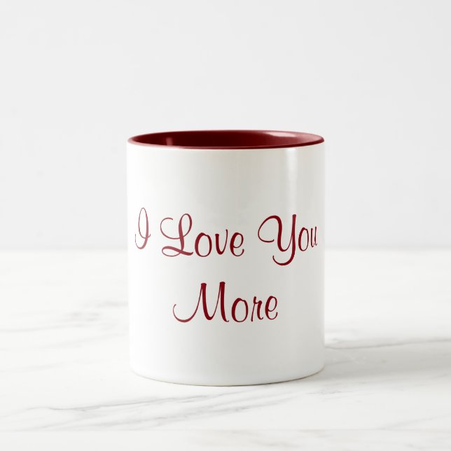 Caneca De Café Em Dois Tons Eu te amo mais (Centro)