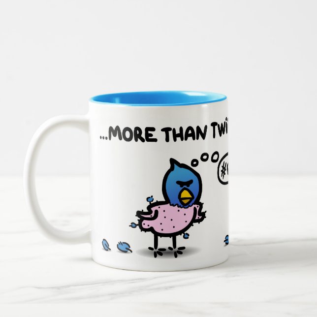 Caneca De Café Em Dois Tons "Eu te amo mais do que o twitter " (Esquerda)