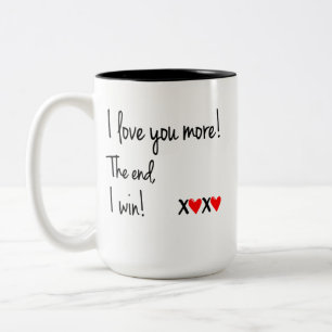 Caneca De Café Em Dois Tons Eu Te Amo Mais No Final Eu Vencio Caneca, Eu Te Am