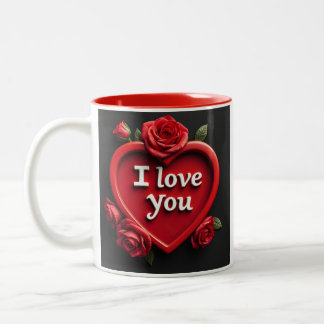 Caneca De Café Em Dois Tons Eu te amo Mug