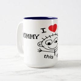 Caneca De Café Em Dois Tons Eu Te Amo Tanto Personalizado