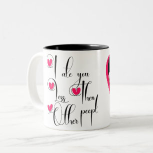 Caneca De Café Em Dois Tons Eu te comi menos que outras pessoas