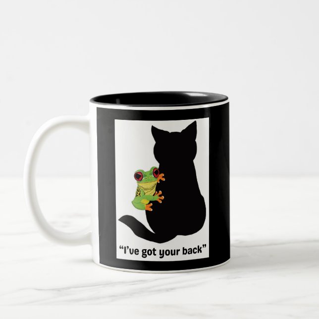 Caneca De Café Em Dois Tons Eu tenho as suas costas (Esquerda)