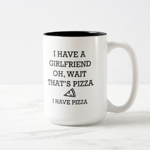 Caneca De Café Em Dois Tons Eu Tenho Pizza