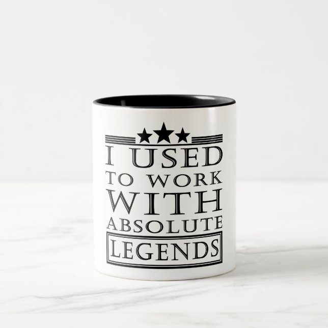 Caneca De Café Em Dois Tons Eu Trabalhava Com Legendas Absolutas (Centro)