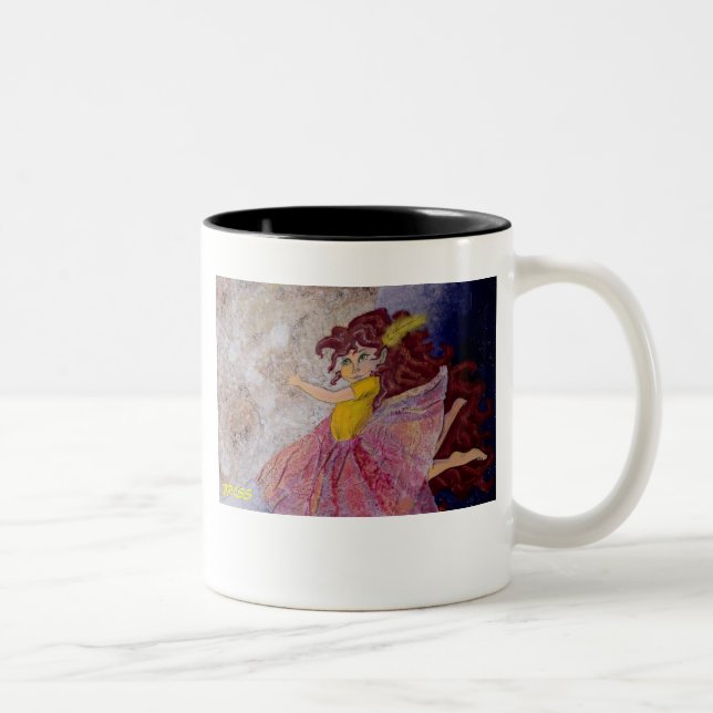 Caneca De Café Em Dois Tons Eu ver a lua, a lua see mim! (Direita)