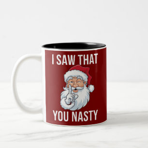 Caneca De Café Em Dois Tons Eu Vi Que Seu Feliz Natal Hilário