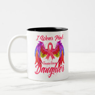 Caneca De Café Em Dois Tons Eu Visto Rosa Porque Eu Amo Minhas Asas Filhas