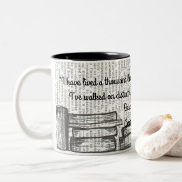 Caneca De Café Em Dois Tons Eu vivi mil vidas