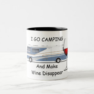 Caneca De Café Em Dois Tons Eu Vou Acampar Uma Caneca De Dois Tondos