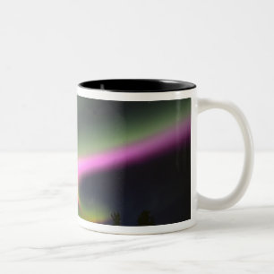 Caneca De Café Em Dois Tons EUA, Alasca, Chena Hot Springs. Aurora 2