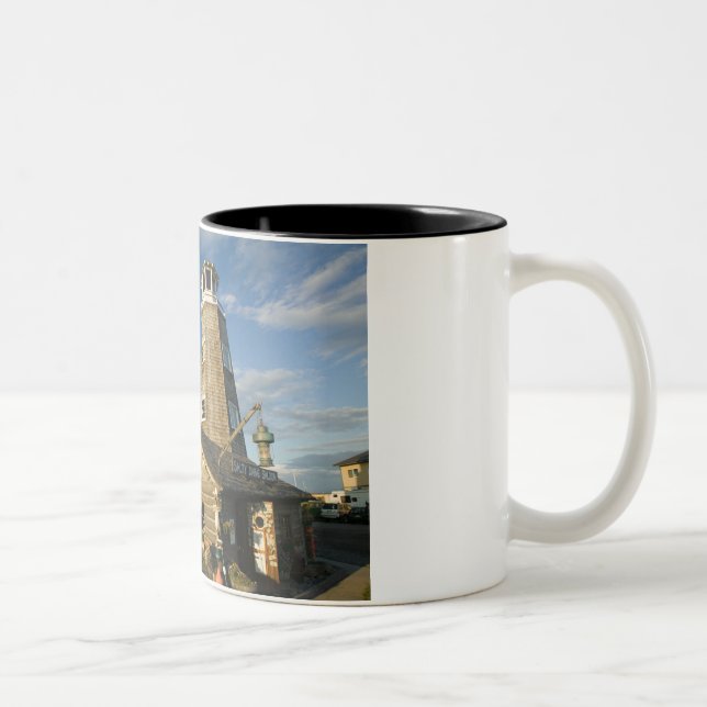 Caneca De Café Em Dois Tons EUA, ALASKA, KENAI PENINSULA, HOMER: Spit Homer (Direita)