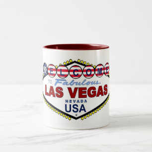 Caneca De Café Em Dois Tons EUA Flag Las Vegas Dois Tone Mug