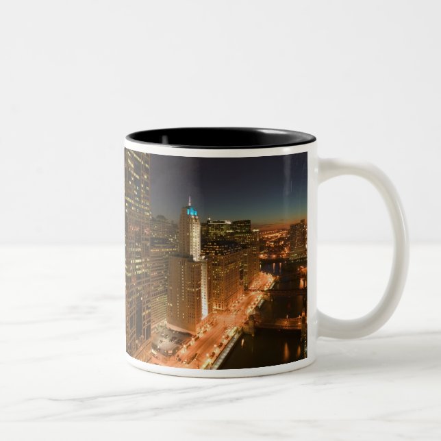 Caneca De Café Em Dois Tons EUA, Illinois, Chicago: O loop: Edifícios (Direita)
