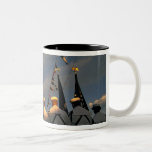 Caneca De Café Em Dois Tons EUA, Massachusettes, Boston. Marinha dos EUA Color