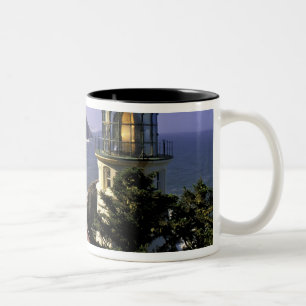 Caneca De Café Em Dois Tons EUA, Oregon, Florence. Farol de Heceta Head