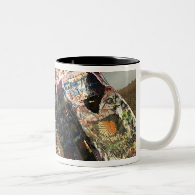 Caneca De Café Em Dois Tons EUA, TEXAS, Área de Panhandle, Amarillo: Cadillac (Direita)