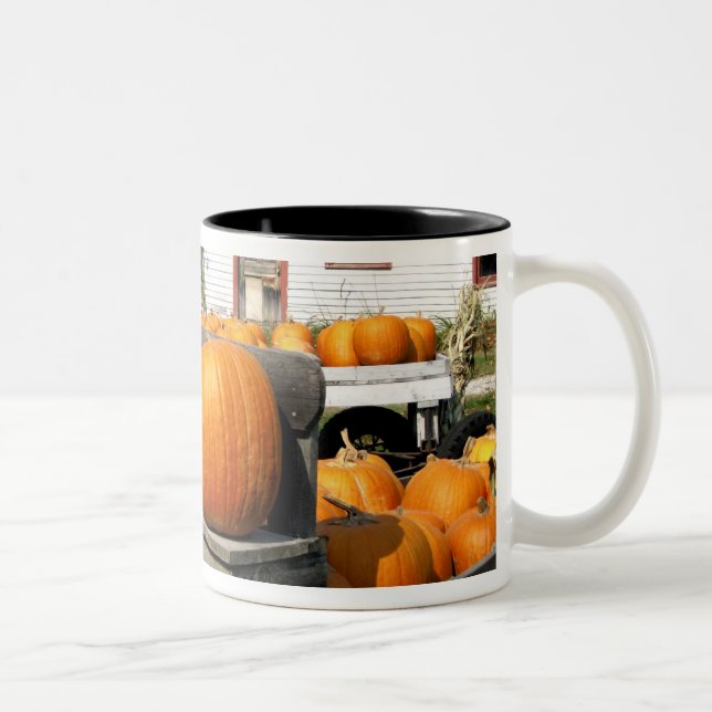 Caneca De Café Em Dois Tons EUA, Vermont. Abóboras (Direita)