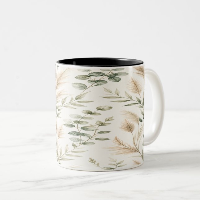 Caneca De Café Em Dois Tons Eucalyptus Botanical Mug (Frente Esquerda)