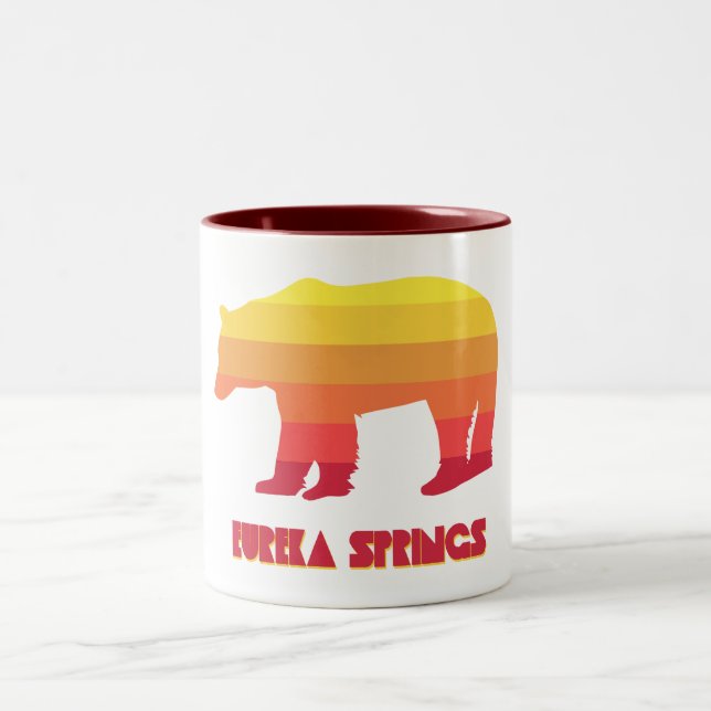 Caneca De Café Em Dois Tons Eureka Primaveras Arkansas Rainbow Bear (Centro)