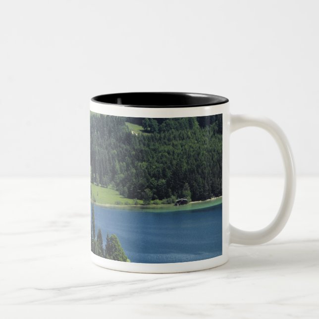 Caneca De Café Em Dois Tons Europa, Áustria, Fuschl. Castelo de Fuschl (Direita)