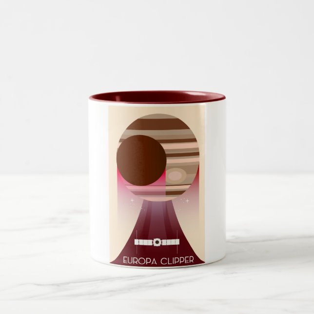 Caneca De Café Em Dois Tons Europa Clipper Space Art (Centro)