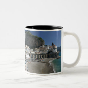 Caneca De Café Em Dois Tons Europa, Itália, Campânia, (Costa Amalfitana), Amal