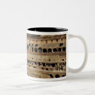 Caneca De Café Em Dois Tons Europa, Itália, Roma. O Coliseu (também conhecido 