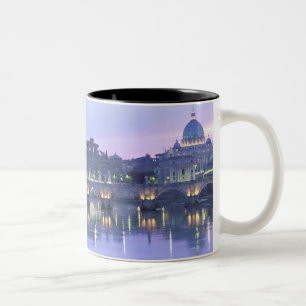 Caneca De Café Em Dois Tons Europa, Itália, Roma, O Vaticano. St. Peter's &