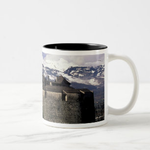Caneca De Café Em Dois Tons Europa, Liechtenstein, Vaduz. Castelo de Vaduz, 2