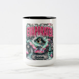 Caneca De Café Em Dois Tons Evaporado Desaparecido Personalizado Engraçado Esg