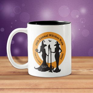 Caneca De Café Em Dois Tons Evento de Caminhada das Bruxas
