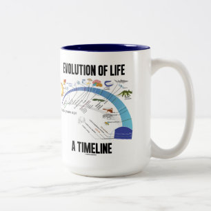 Caneca De Café Em Dois Tons Evolução da vida um espaço temporal (biologia)