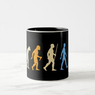 Caneca De Café Em Dois Tons Evolução do Land Surveyor