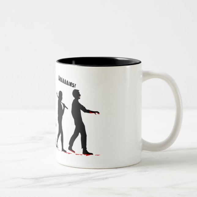 Caneca De Café Em Dois Tons Evolução do zombi (Direita)