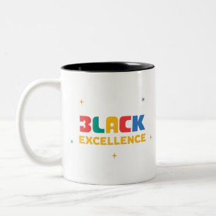Caneca De Café Em Dois Tons Excelência negra