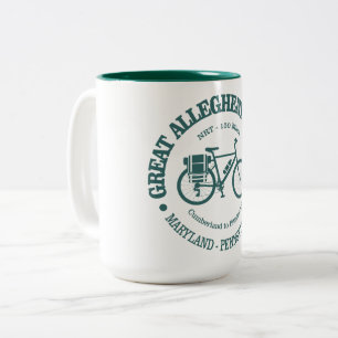 Caneca De Café Em Dois Tons Excelente Alegremente Passagem (ciclismo)