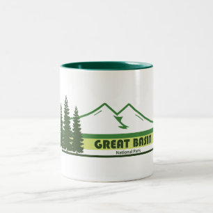 Caneca De Café Em Dois Tons Excelente Basin National Park Green Stripes