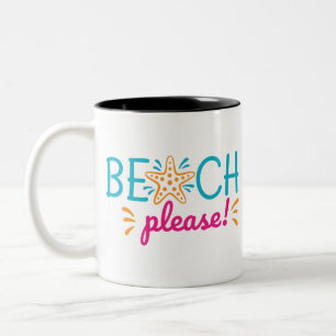 Caneca De Café Em Dois Tons Excelente Beach, por favor