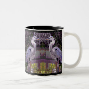 Caneca De Café Em Dois Tons Excelente Blue Heron