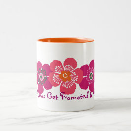 Caneca De Café Em Dois Tons Excelente Mães é promovido à vovó - cor-de-rosa la