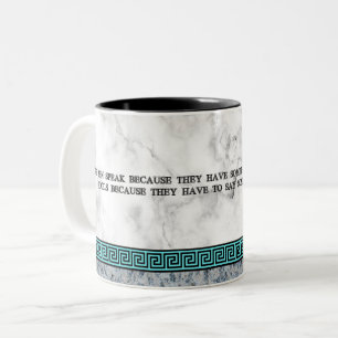 Caneca De Café Em Dois Tons Excelente Philosopher Plato com citação