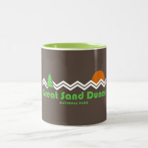 Caneca De Café Em Dois Tons Excelente Sand Dunes National Park Retro