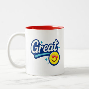 Caneca De Café Em Dois Tons Excelente Sorria café Mug Presente para Amigos e T