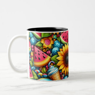 Caneca De Café Em Dois Tons Excipiente de Verão_01