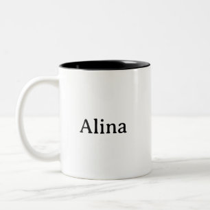 Caneca De Café Em Dois Tons excluir texto adicionar próprio desenho 11 oz
