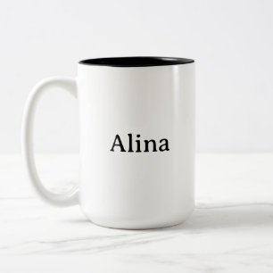 Caneca De Café Em Dois Tons excluir texto adicionar próprio design 15 oz