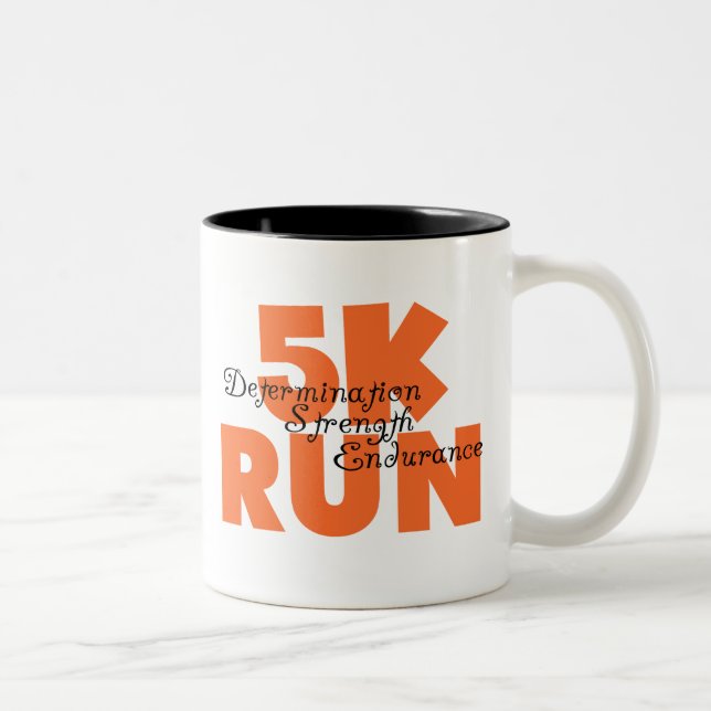 Caneca De Café Em Dois Tons Executar Laranja de 5K (Direita)