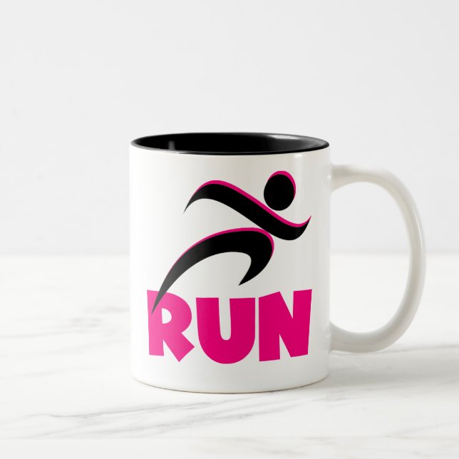 Caneca De Café Em Dois Tons Executar Rosa (Direita)