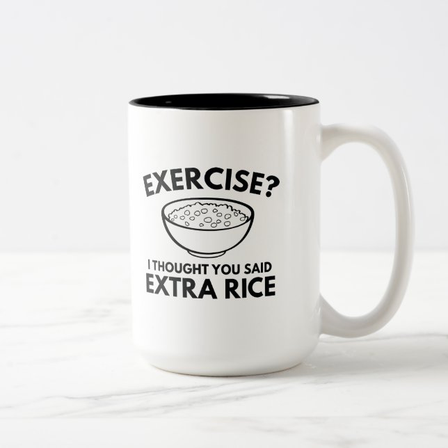 Caneca De Café Em Dois Tons Exercício? Arroz Extra (Direita)